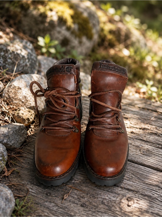 Timberland Shoes - Vintage Timberland Brown Leather Hiking Boots Made in Italy Women’s 8.5